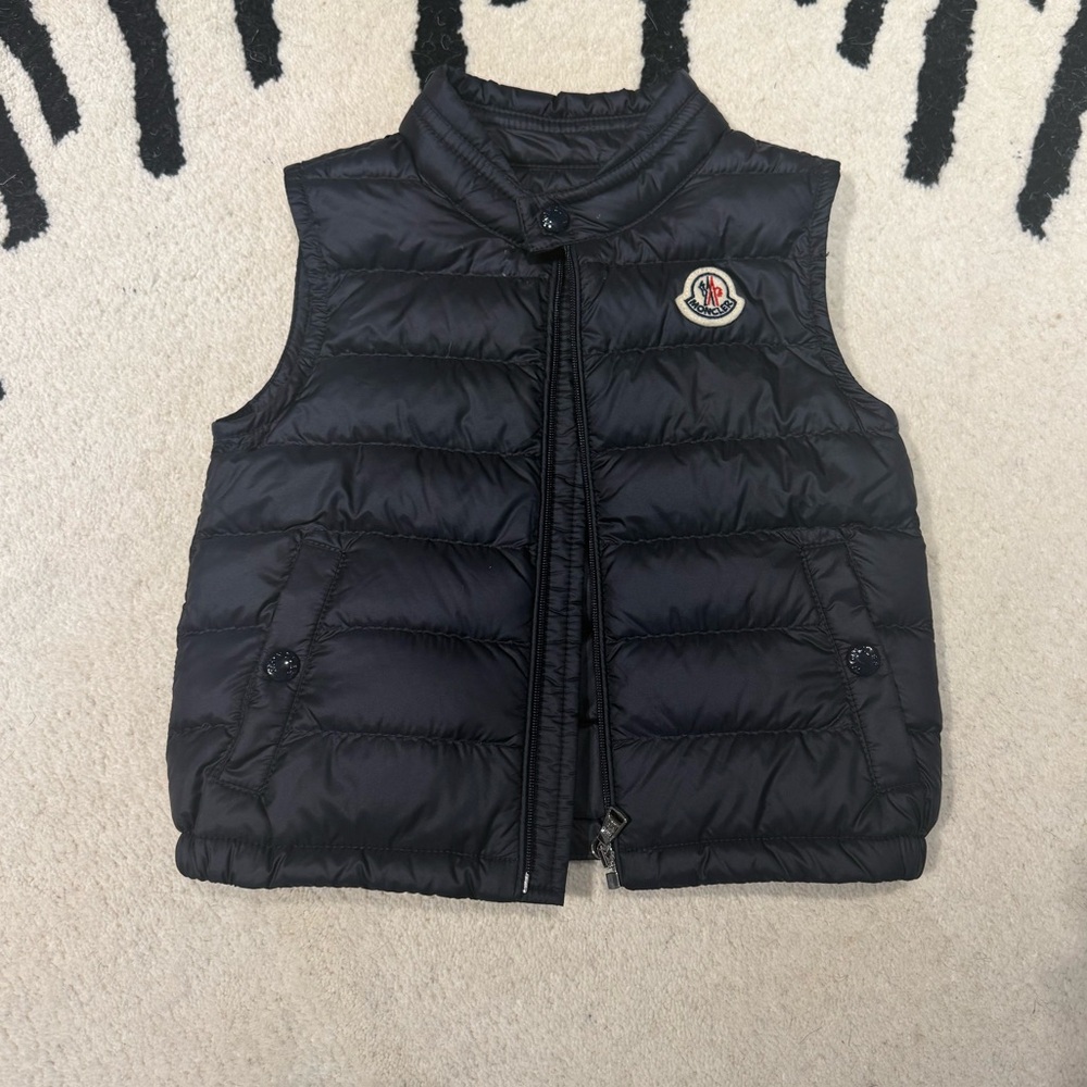 Moncler Kids Enfant Night Blue Packable Amaury Vest - size 18 months